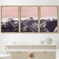 thumbnail image 2 of PixonSign Framed Wall Art Print Set Orange Sunset Mountains & Clouds Nature Wilderness Photography Realism Rustic Scenic Relax/Calm Ultra for Living Room, Bedroom, Office - 16"x24"x3 Natural, 2 of 5