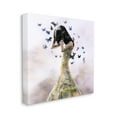 thumbnail image 3 of Stupell Industries Ethereal Woman Yellow Gown Flying Blue Butterflies Canvas Wall Art, 24 x 24, Design by Christopher Cuseo, 3 of 5