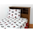 thumbnail image 2 of Georgia Bulldogs 100% cotton, 4 piece sheet set - flat sheet, fitted sheet, 2 pillow cases, Queen, White, 2 of 2