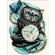thumbnail image 1 of Kit de pintura de diamantes 5D DIY con números en lienzo, reloj de gato, pintura de diamantes 5D DIY, pintura de diamantes de gato (sin marco), 1 of 5