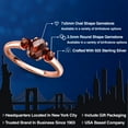 thumbnail image 2 of Gem Stone King 18K Rose Gold Plated Silver Red Garnet Engagement Ring for Women | 1.40 Cttw | Oval Checkerboard 7X5MM | Gemstone January Birthstone | Size 7, 2 of 6