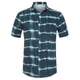 thumbnail image 1 of Camisas hawaianas a rayas manga corta botones diseño tie-dye Verde marino T M, 1 of 6