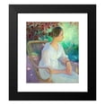 thumbnail image 2 of Henrik Schouboe 15x17 Black Modern Framed Museum Art Print Titled - Gardenexteror with Sitting Woman in Light Dress, 2 of 5