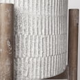 thumbnail image 5 of Mercana Groot Metal Wood Base Plant Stands in Eggshell White (Set of 2), 5 of 7