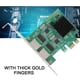 thumbnail image 3 of Tarjeta Gigabit 8102-T2, Disipador de Calor de Aleación, Dado de Oro Gruesos, Soporte de Ranura PCI-E, RJ-45X2. Con Marcos Jumbo, Control de fluJo dúplex Entero, Soporte de, 3 of 7