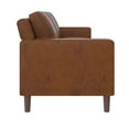 DHP Bryanna 3 Seater Sofa , Camel Faux Leather