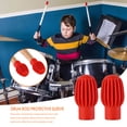 thumbnail image 1 of 4 piezas de silicona Drum Stick Practice Tip Head Drumstick Mute Damper (Rojo) Ndcxsfigh Nuevos Originales, 1 of 9