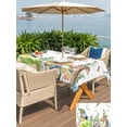 thumbnail image 4 of Outdoor Tablecloth with Umbrella Hole and Zipper, Green Easter Rectangle Table Cloth 60x84 Inch Waterproof Tablecloth, Eggs Gnomes Bunny Elegant Farmhouse Picnic Table Cover for Patio Camping, 4 of 7