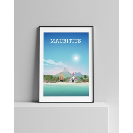 Onimhouse Poster Mauritius Poster, Indian Ocean, Honeymoon Print- UNFRAMED