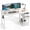 White, variant on CONCETTA 40in Small Computer Desk with 2 Drawers, Side Headphone Hook, Writing Work Study Desk for Home, Black Wood