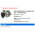 thumbnail image 2 of Power Steering Pump - Compatible with 2007 - 2008 BMW 328xi, 2 of 3