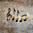 Music Notes Candle Holder Wall Sconce Candle Holder Metal Wall Art Decorations for Living Room