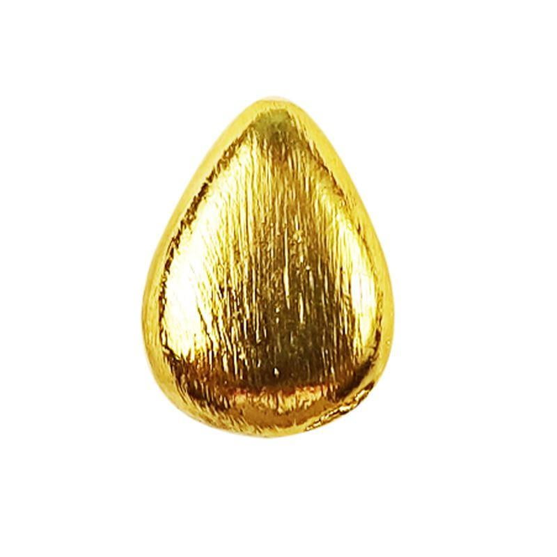 Gold Overlay Flower Shape Brushed Bead 12MM