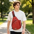 thumbnail image 6 of Yeciiwht Waterproof Shoulder Bag Travel Crossbody Bags for Women Men, Lightweight Sling Bag Multi Pocket Chest Bags for Travel School, 6 of 6