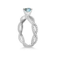 thumbnail image 2 of 7/8ct Treated Blue Diamond Infinity Engagement Ring 14K White Gold Solitaire, 2 of 2