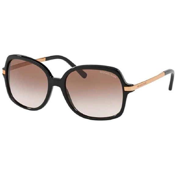 Michael Kors MK2024 ADRIANNA II Square 300513 57M Black/Brown Peach Gradient Sunglasses For Women +FREE Complimentary Eyewear Care Kit