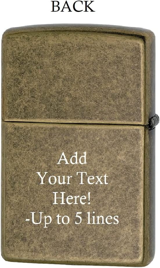 Zippo - Customized Message on United States NavyÂ® Street Brass Pocket 46489