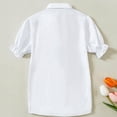 thumbnail image 5 of HAiming Girls Button down Shirts Short Sleeve Collared School Blouses Comfy Classic Uniforms Tee Summer Vacation Going out Kids Tops, 5 of 9