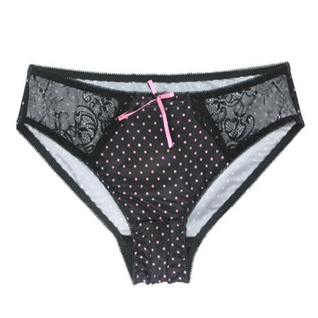 GENGING Women Underwear Ladies  High Slit Waist Bag Thick Buttocks Legs Striped Polka Oversized Womens Panty