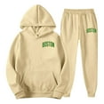 thumbnail image 6 of XIAOCHA Mens Tracksuit Set Fleece Loose Hooded With Green Logo Soft Casual Outdoor Sporty Set, 6 of 6