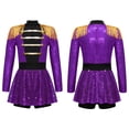 thumbnail image 3 of Niños Niñas lentejuelas brillantes León Tamer Ringmaster disfraz de circo Halloween Cosplay vestido de fiesta manga larga borla lentejuelas mono, 3 of 5