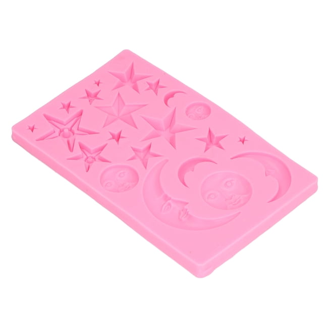 Moldes para fondant de tartas Jadeshay de silicona con forma de sol luna y estrellas decoración de cupcakes rendimiento de alta gama