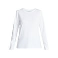 thumbnail image 6 of Time and Tru Women's Crewneck Tee with Long Sleeves, Sizes XS-XXXL, 6 of 6