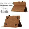 thumbnail image 2 of Case for Universal 6.5"-7.5" Inch  All Tablet Case Released,PU Leather Embossed Coconut Tree Slim Case with Pencil Holder Card Slot Protective Smart Cover,Brown, 2 of 5