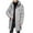 Gray, variant on TFEOQRY Men's Padded Coats Parkas Solid Color Drawstring Button Heavy Coat with Pocket Zipper Long Sleeved Hooded Algondon Jacket Green