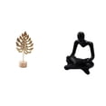 thumbnail image 1 of Estatua De Pensador Abstracto En Forma De Hoja De Metal Creativa Nórdica, Escultura Decorativa Para Mesa, Fiesta Y Sala De Estar, Decoración Del Hogar., 1 of 8