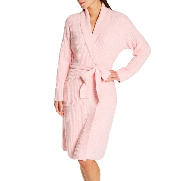 Women's Softies by Paddi Murphy 8800 Marshmallow Rib Robe (Strawberry 2X/3X)