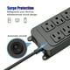 thumbnail image 5 of Tira de alimentación protectora contra sobretensiones 16 en 1 con 10 tomas de corriente alterna y 6 puertos USB (4 USB-A/2 USB-C), carga rápida PD de 18W, 2400W/12A, certificado de seguridad ETL, 5 of 10