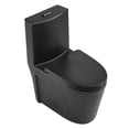 thumbnail image 3 of DAX Siphonic One-Piece Toilet with S-Trap 300MM, Matte Black, 3 of 6