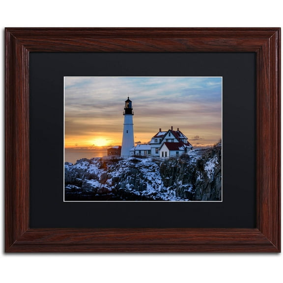 Trademark Fine Art "Maine Classic" Canvas Art by Michael Blanchette Photography Black Matte, Wood Frame