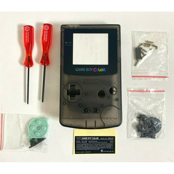 Replacement Housing for Nintendo Game Boy Color Lens GBC Shell Clear Black