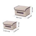 thumbnail image 2 of Fiudx Caja de Almacenamiento de Tela No Tejida, Solución para Ahorrar Espacio En Dormitorios, Tela Transpirable, Organización Versátil, Complemento Decorativo Moderno, Artículos Esenciales para Dormi, 2 of 7