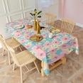 thumbnail image 5 of Pioneer Flower Floral Print Pattern Rectangle Tablecloth 60"x102",Waterproof Polyester Rectangle Table Cloth, Wipeable Spillproof Polyester Tablecloth for Dining, Camping, Indoor and Outdoor, 5 of 6