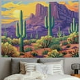 thumbnail image 2 of PRATYUS Desert Cactus Tapestry Fairytale Tapestry Sky Sunset Tapestry Mountain Tapestries Natural Plant Tapestry Wall Hanging for Living Room Bedroom Decoration  Painting, 2 of 6