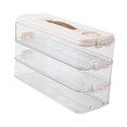thumbnail image 4 of Contenedor de almacenamiento de alimentos perfecl con tapa Organizador de refrigerador 3 capas, 4 of 8