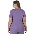 thumbnail image 2 of Hanes Women's Comfort Fit Short Sleeve Ribbed Back Panel V-Neck Scrub Top, Style HSW102, Sizes up-to 3XL, 2 of 9