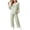 Green, variant on Tween Girls 2 Piece Outfits Round Neck Long Sleeve Top and Wide Leg Pants Kids Clothing Set Size 2-17 Years