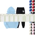 thumbnail image 2 of Gibobby Conjunto de sudadera para mujer Sudadera con capucha y pantalones con cuello redondo y manga larga con estampado de corazón de perro informal para muj(Azul,CH), 2 of 2