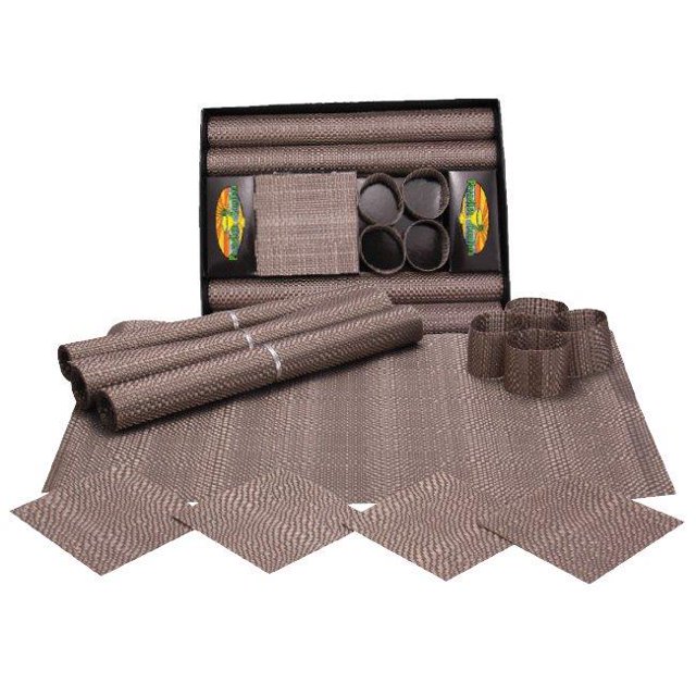 290-12PC Serti de Table à Armure de Panier de 12pcs Gris Résistant à la Cuisine