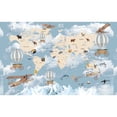 thumbnail image 5 of Rocae Animals Travel World Map for Durable Canvas Backpack Leisure Large Bag Travel Rucksack Multi-function Backpack Medium, 5 of 8