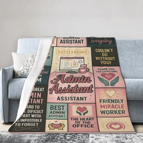 Administrative Assistant Gifts, Admin Assistant Gifts, Gift for Administrative Assistant Blanket Administrative Professional Day Gifts, Administrative Assistant Day Appreciation 50x40