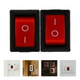 thumbnail image 1 of AURARMLET 10Pcs On Off Switch Red Plastic Boat-shaped Circuit Connection, 1 of 5