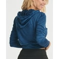thumbnail image 3 of 3 Pack: Women's Dry-Fit Long Sleeve Cropped Hoodie - Athletic Hooded Crop Sweatshirt (Available in Plus Size), 3 of 6
