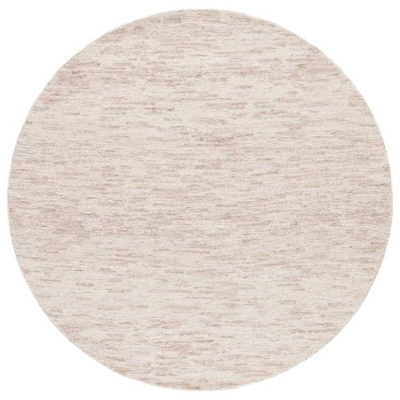 SAFAVIEH Ebony Ulric Distressed Area Rug, Ivory/Light Brown, 6' x 6' Round