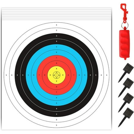 AME Archery Targets Paper-Standard Bow Arrow Paper Targets Face for Practice 30pcs(40cm/10 Ring)