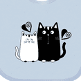 thumbnail image 4 of Inktastic Valentines Day Cat Couple Girls Baby Bib, 4 of 4